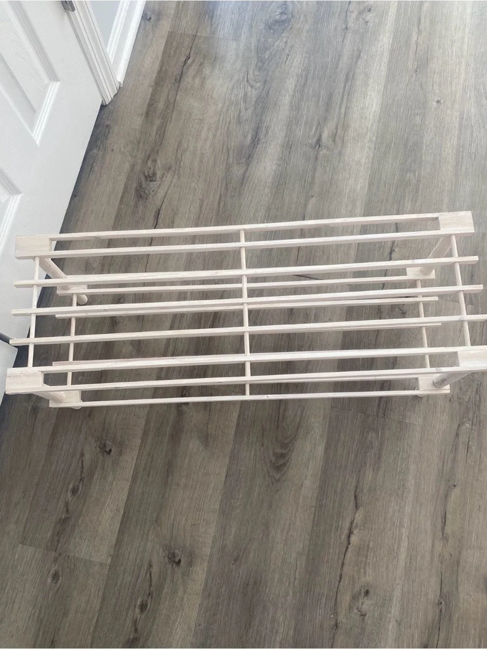 Wooden 2-Tier Shoe Rack Bench - Home Storage & Organization